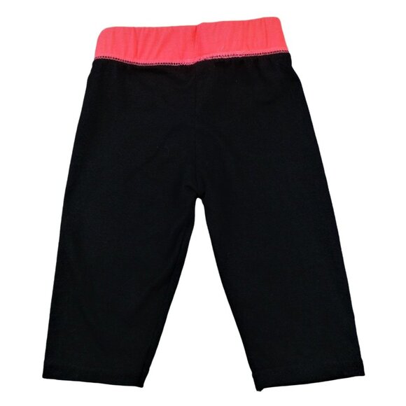 Rainbow Unicorn Angel Face Girls Black Leggings Neon Pink Waist size 2T JH1120 - Picture 2 of 3